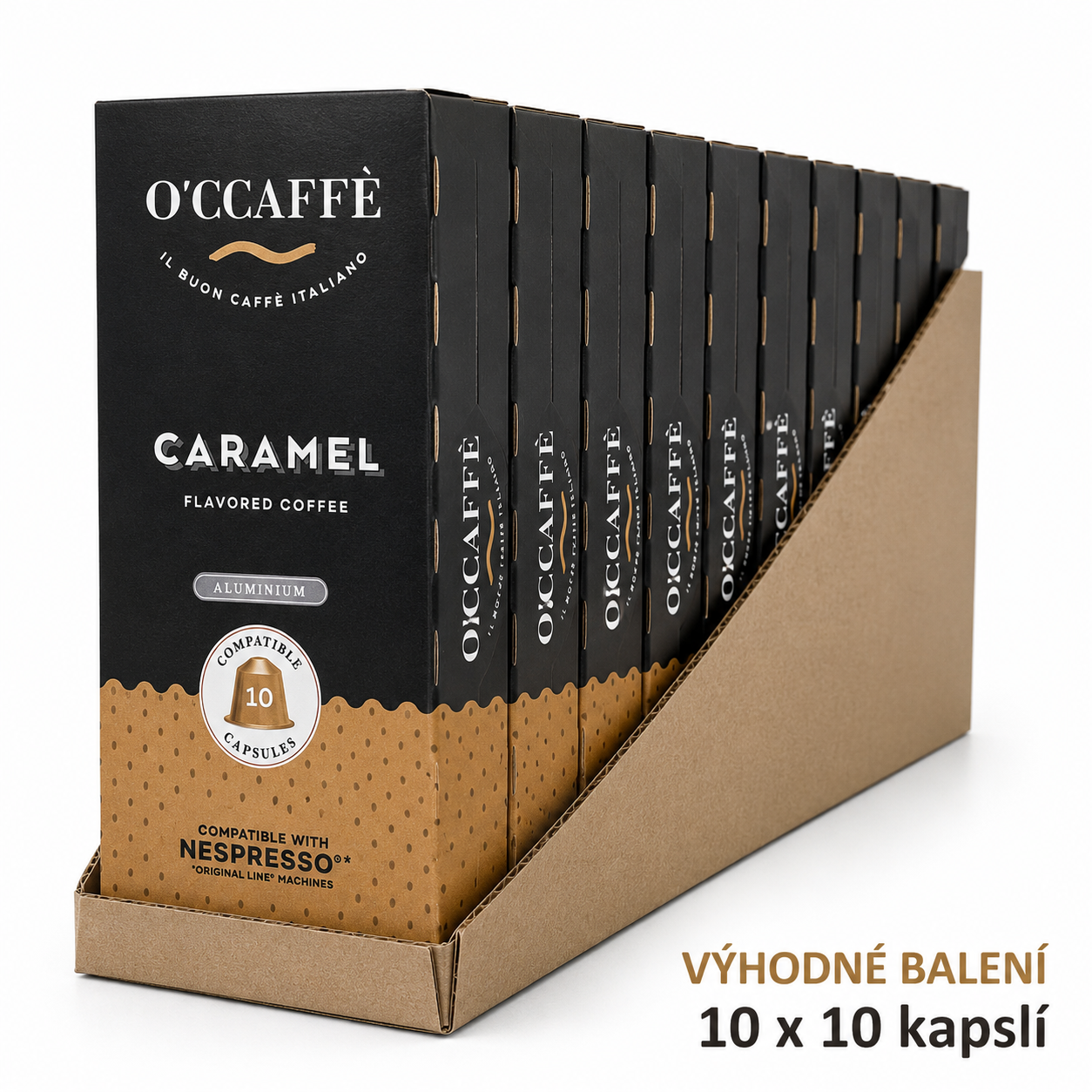 Kapsle pro Nespresso Caramel hliník 100 porcí